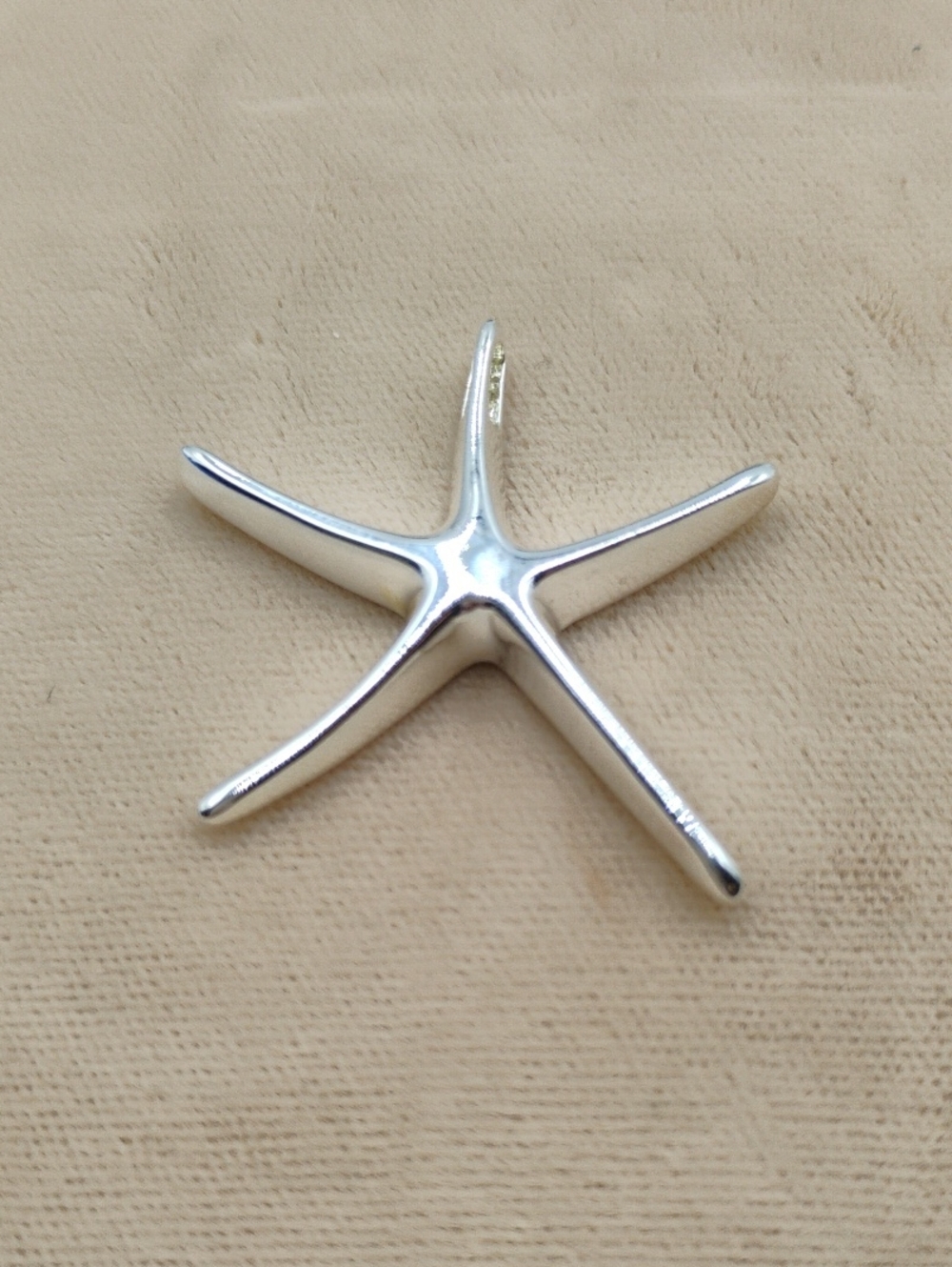 Sterling Silver Starfish Pendant Marked 925